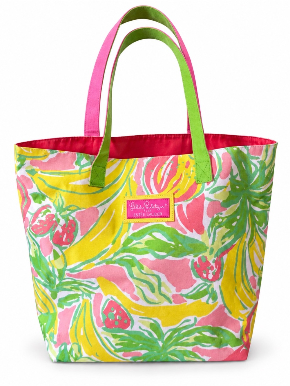 Lilly Pulitzer for Estée Lauder Tropical Print Beach Shoulder Tote Bag